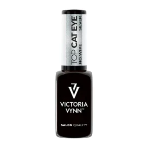 Top hybrydowy Silver Cat Eye No Wipe 8 ml VICTORIA VYNN