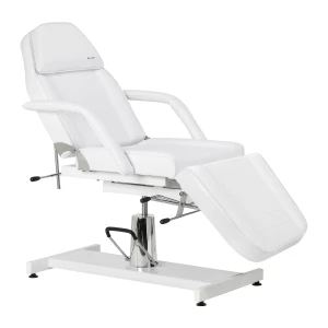 Fotel kosmetyczny hydrauliczny Sillon 210 z kołyską biały 
