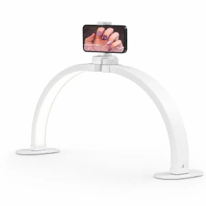 Lampa LED Półpierścieniowa MOON na biuro biała ARUBA