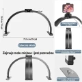 Lampa LED Półpierścieniowa MOON na biuro biała ARUBA