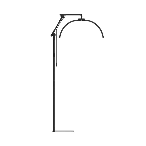 Lampa LED półpierścieniowa LUNA podłogowa czarna ARUBA