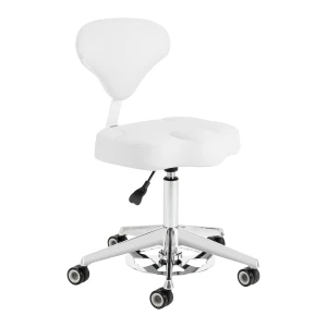 Taboret kosmetyczny Azzurro 156-F bump-up śnieżnobiały