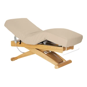 Leżanka SPA Sillon Siesta beżowa z jasnobrązową podstawą