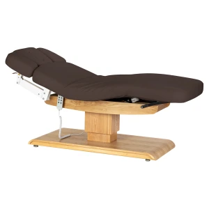 Leżanka SPA Sillon Relax brązowa ciemna z jasnobrązową podstawą