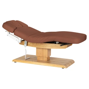 Leżanka SPA Sillon Relax brązowa z jasnobrązową podstawą