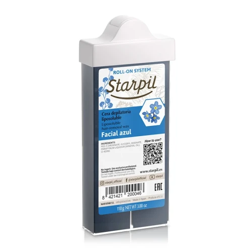 Starpil wosk w aplikatorze niebieski do twarzy wąski 110g
