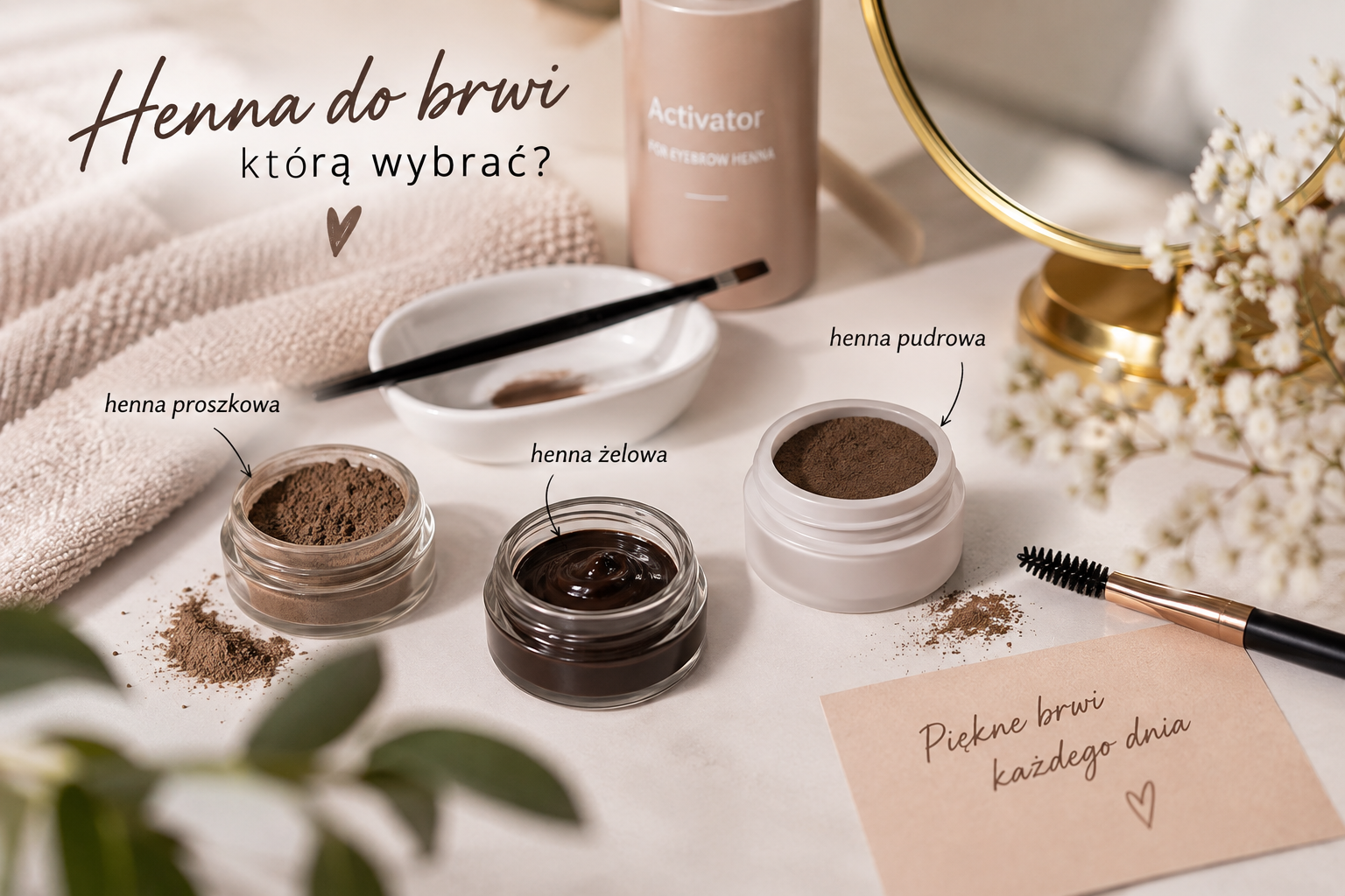 Henna pudrowa, żelowa czy proszkowa – którą hennę do brwi wybrać?